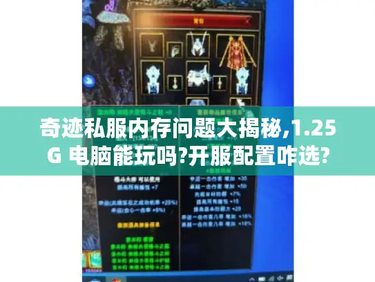 奇迹私服内存问题大揭秘,1.25G 电脑能玩吗?开服配置咋选?