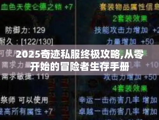 2025奇迹私服终极攻略,从零开始的冒险者生存手册