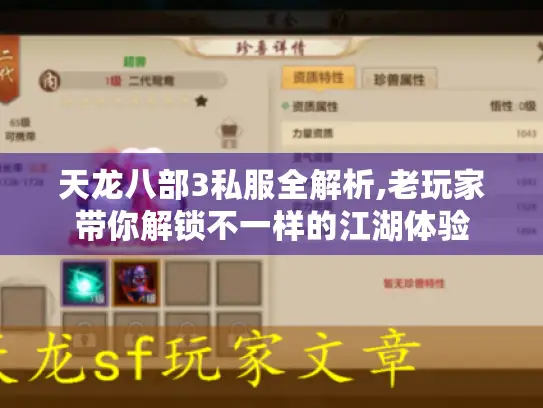 天龙八部3私服全解析,老玩家带你解锁不一样的江湖体验 天龙八部3私服全解析,老玩家带你解锁不一样的江湖体验