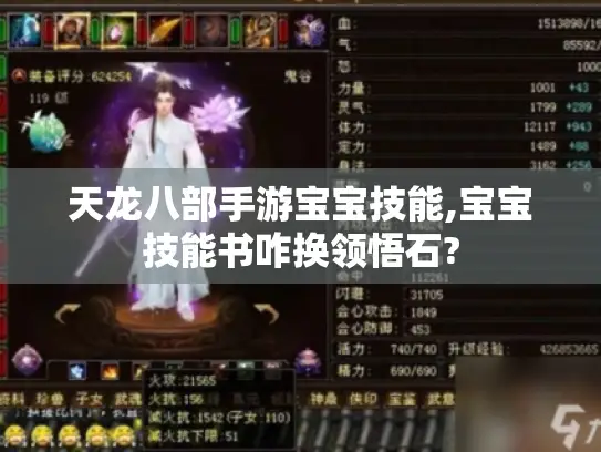 天龙八部手游宝宝技能,宝宝技能书咋换领悟石?