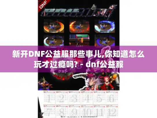 新开DNF公益服那些事儿,你知道怎么玩才过瘾吗? - dnf公益服