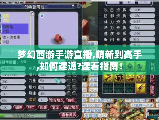 梦幻西游手游直播,萌新到高手,如何速通?速看指南！