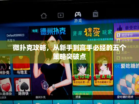 微扑克攻略，从新手到高手必经的五个策略突破点