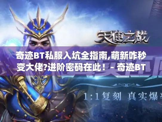 奇迹BT私服入坑全指南,萌新咋秒变大佬?进阶密码在此!- 奇迹BT私服、入坑全指南、萌新、大佬、进阶密码 奇迹BT私服入坑全指南,萌新咋秒变大佬?进阶密码在此!- 奇迹BT私服、入坑全指南、萌新、大佬、进阶密码