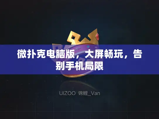 微扑克电脑版，大屏畅玩，告别手机局限