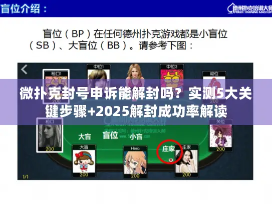 微扑克封号申诉能解封吗？实测5大关键步骤+2025解封成功率解读