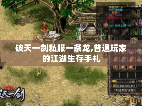 破天一剑私服一条龙,普通玩家的江湖生存手札
