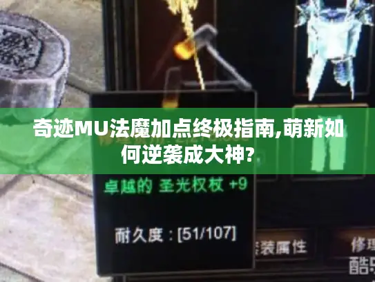 奇迹MU法魔加点终极指南,萌新如何逆袭成大神?