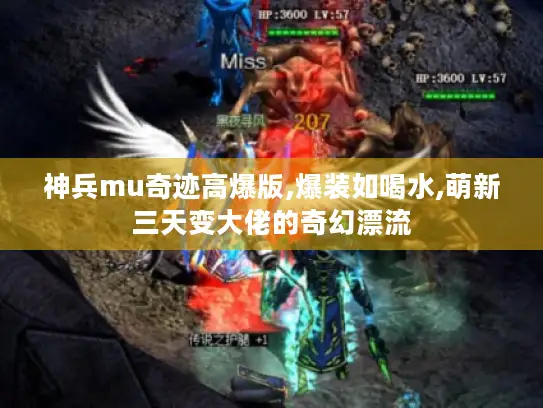 神兵mu奇迹高爆版,爆装如喝水,萌新三天变大佬的奇幻漂流