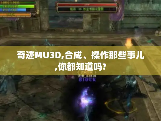 奇迹MU3D,合成、操作那些事儿,你都知道吗?