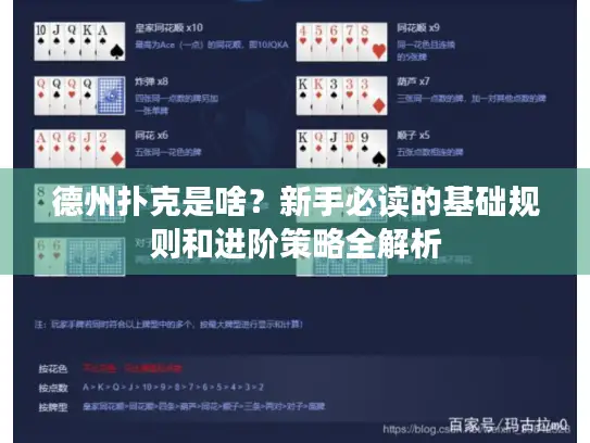德州扑克是啥？新手必读的基础规则和进阶策略全解析