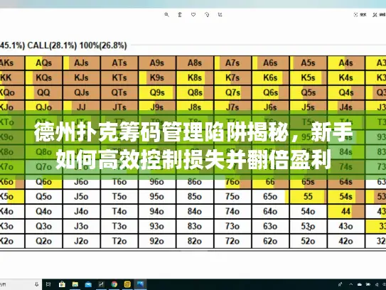 德州扑克筹码管理陷阱揭秘，新手如何高效控制损失并翻倍盈利
