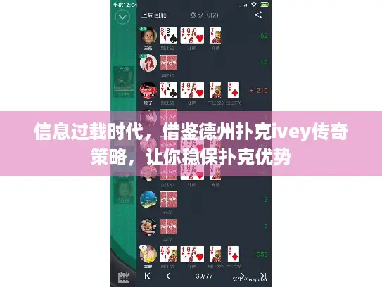 信息过载时代，借鉴德州扑克ivey传奇策略，让你稳保扑克优势
