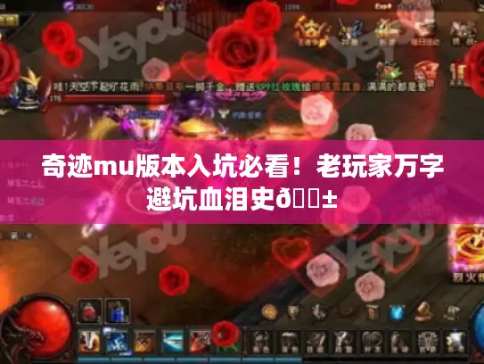奇迹mu版本入坑必看！老玩家万字避坑血泪史😱