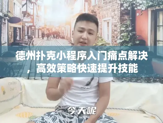德州扑克小程序入门痛点解决，高效策略快速提升技能