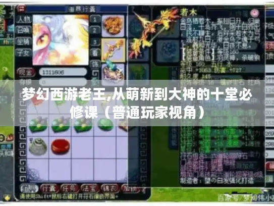 梦幻西游老王,从萌新到大神的十堂必修课（普通玩家视角）