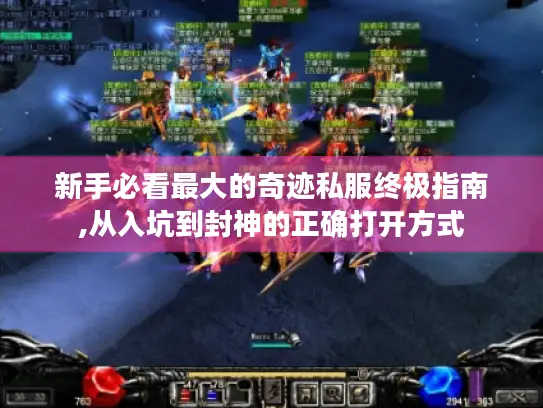 新手必看最大的奇迹私服终极指南,从入坑到封神的正确打开方式