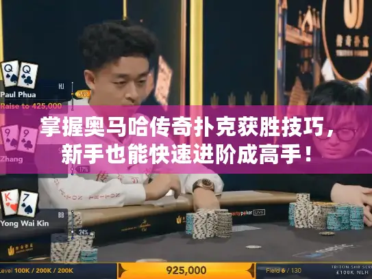 掌握奥马哈传奇扑克获胜技巧，新手也能快速进阶成高手！