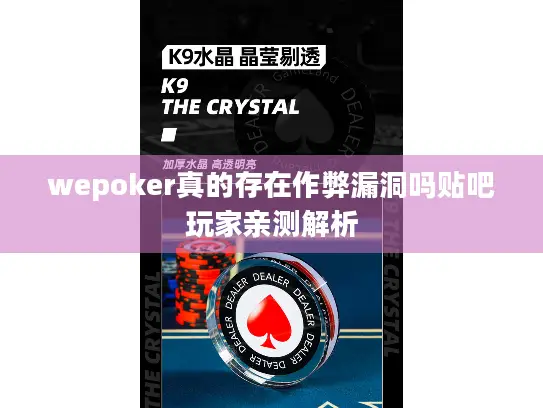 wepoker真的存在作弊漏洞吗贴吧玩家亲测解析