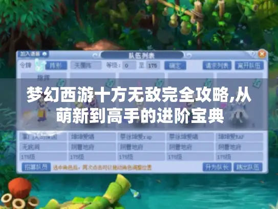 梦幻西游十方无敌完全攻略,从萌新到高手的进阶宝典