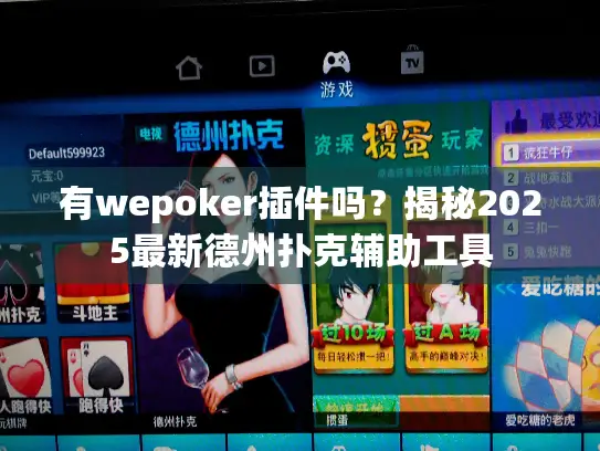 有wepoker插件吗？揭秘2025最新德州扑克辅助工具