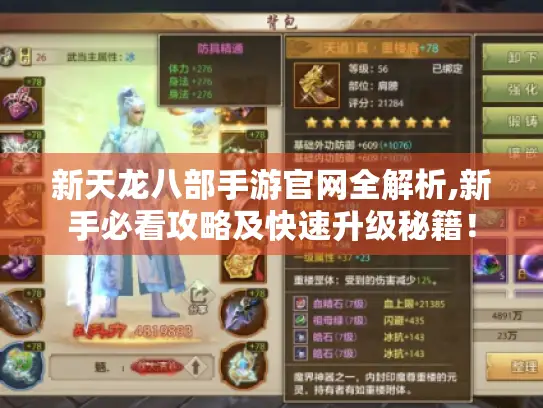 新天龙八部手游官网全解析,新手必看攻略及快速升级秘籍！