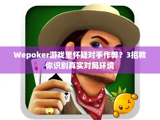 Wepoker游戏里怀疑对手作弊？3招教你识别真实对局环境