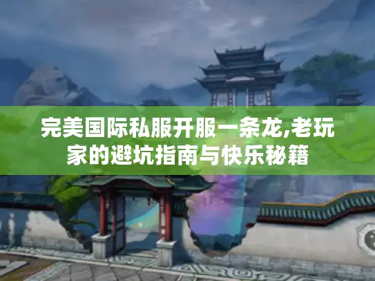 完美国际私服开服一条龙,老玩家的避坑指南与快乐秘籍