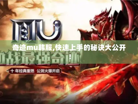 奇迹mu韩服,快速上手的秘诀大公开！
