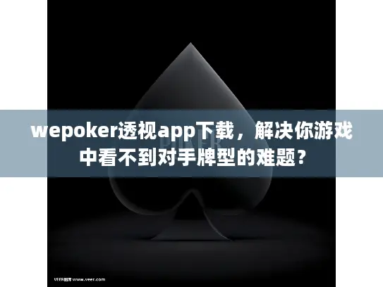 wepoker透视app下载,解决你游戏中看不到对手牌型的难题? wepoker透视app下载,解决你游戏中看不到对手牌型的难题?