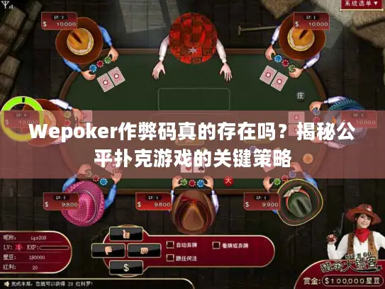 Wepoker作弊码真的存在吗？揭秘公平扑克游戏的关键策略