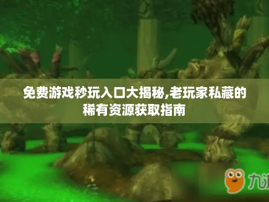 免费游戏秒玩入口大揭秘,老玩家私藏的稀有资源获取指南