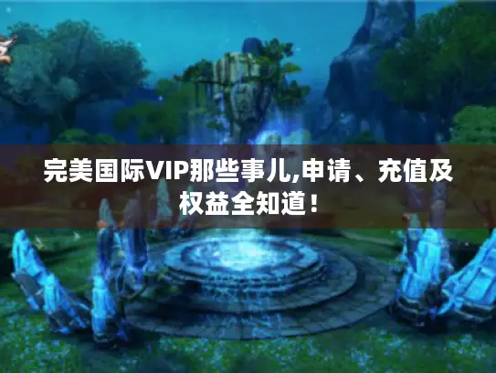 完美国际VIP那些事儿,申请、充值及权益全知道! 完美国际VIP那些事儿,申请、充值及权益全知道!