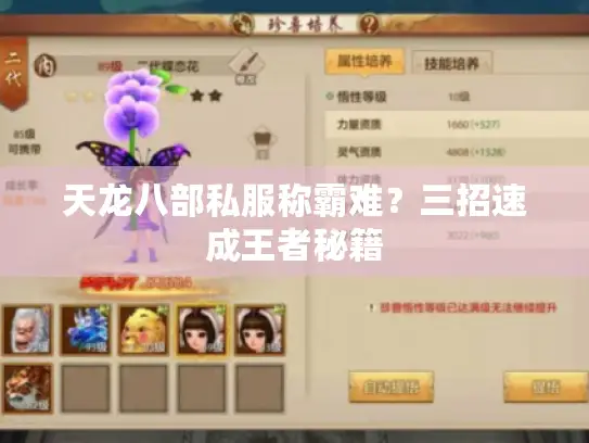 天龙八部私服称霸难？三招速成王者秘籍