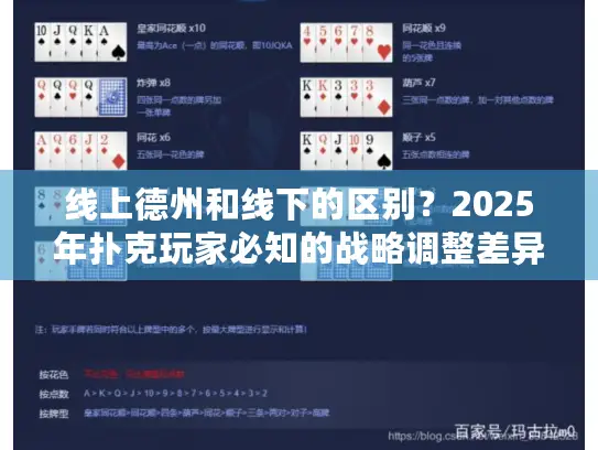 线上德州和线下的区别？2025年扑克玩家必知的战略调整差异