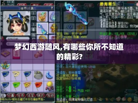 梦幻西游随风,有哪些你所不知道的精彩?