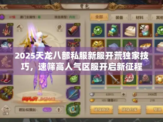2025天龙八部私服新服开荒独家技巧，速筛高人气区服开启新征程