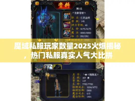 魔域私服玩家数量2025火爆揭秘，热门私服真实人气大比拼
