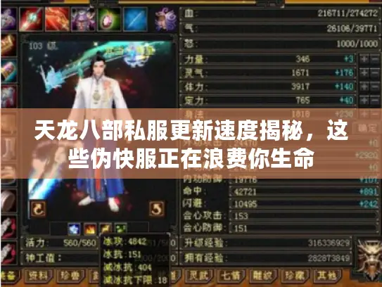 天龙八部私服更新速度揭秘，这些伪快服正在浪费你生命