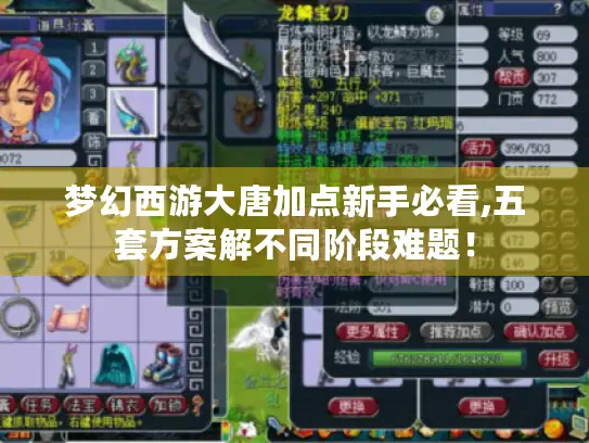 梦幻西游大唐加点新手必看,五套方案解不同阶段难题！