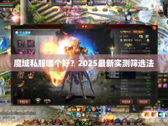 魔域私服哪个好？2025最新实测筛选法