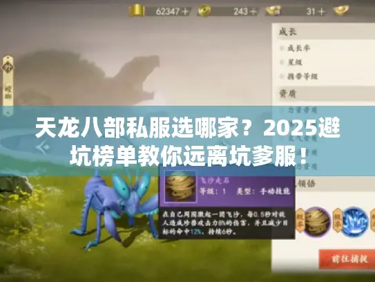 天龙八部私服选哪家？2025避坑榜单教你远离坑爹服！