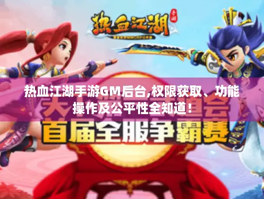 热血江湖手游GM后台,权限获取、功能操作及公平性全知道！