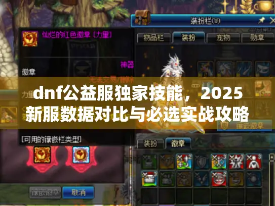 dnf公益服独家技能，2025新服数据对比与必选实战攻略