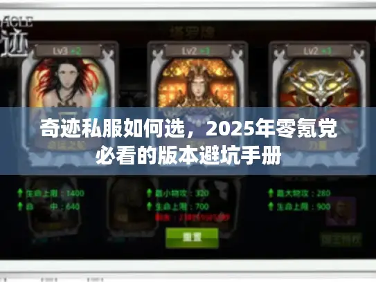 奇迹私服如何选，2025年零氪党必看的版本避坑手册