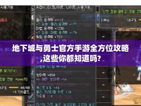 地下城与勇士官方手游全方位攻略,这些你都知道吗?