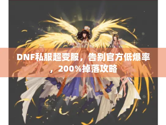 DNF私服超变服，告别官方低爆率，200%掉落攻略