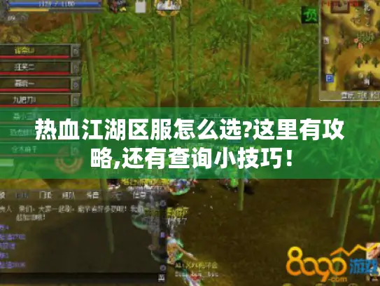 热血江湖区服怎么选?这里有攻略,还有查询小技巧！