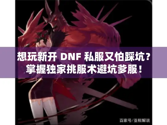 想玩新开 DNF 私服又怕踩坑?掌握独家挑服术避坑爹服! 想玩新开 DNF 私服又怕踩坑?掌握独家挑服术避坑爹服!