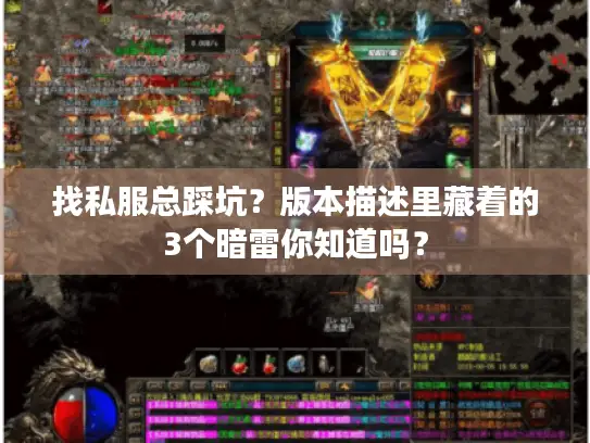 找私服总踩坑？版本描述里藏着的3个暗雷你知道吗？